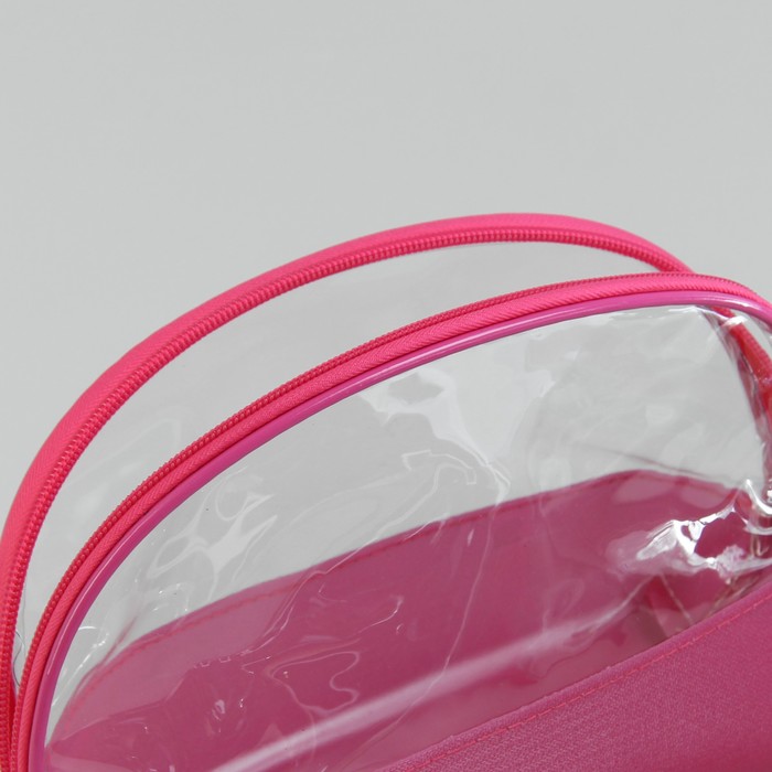 Набор косметичек 2 в 1 «Вечеринка», отдел на молниях, ручка, цвет малиновый