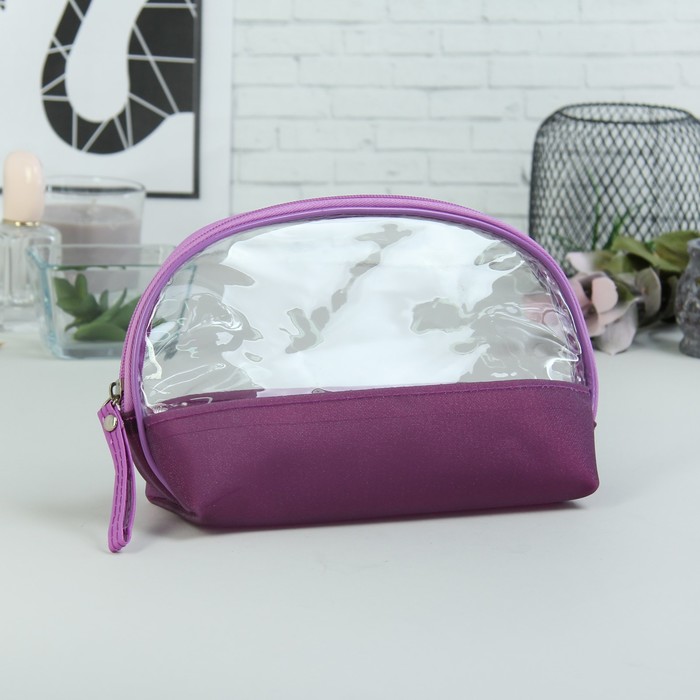 Набор косметичек 2 в 1 «Вечеринка», отдел на молниях, ручка, цвет фиолетовый