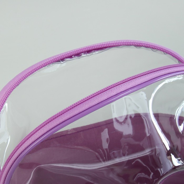 Набор косметичек 2 в 1 «Вечеринка», отдел на молниях, ручка, цвет фиолетовый