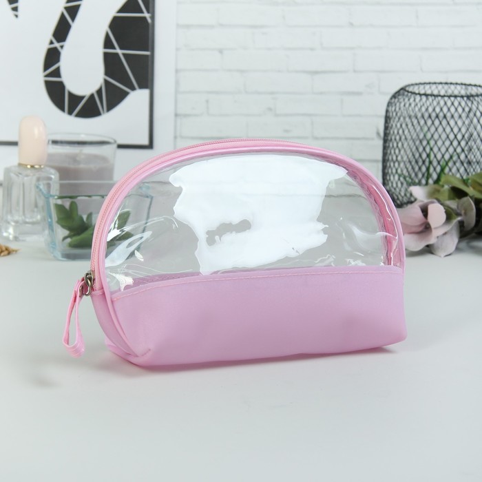 Набор косметичек 2 в 1 «Вечеринка», отдел на молниях, ручка, цвет розовый