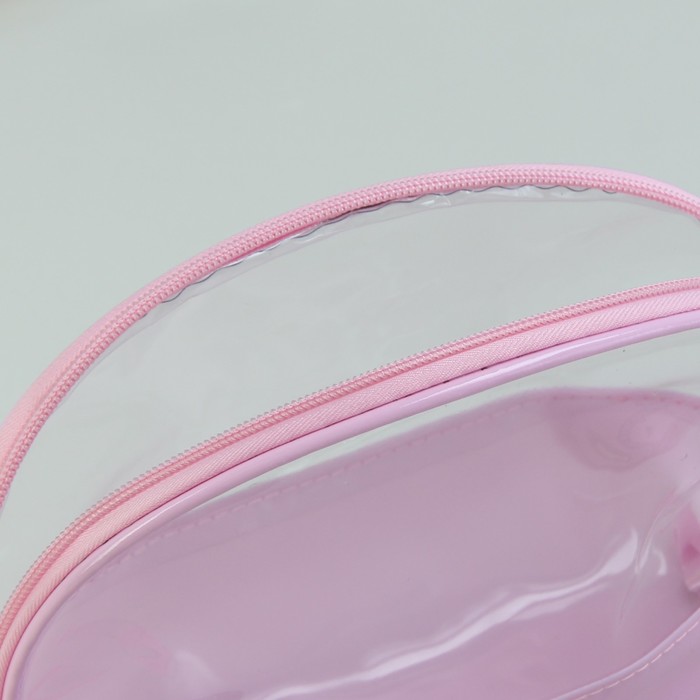 Набор косметичек 2 в 1 «Вечеринка», отдел на молниях, ручка, цвет розовый