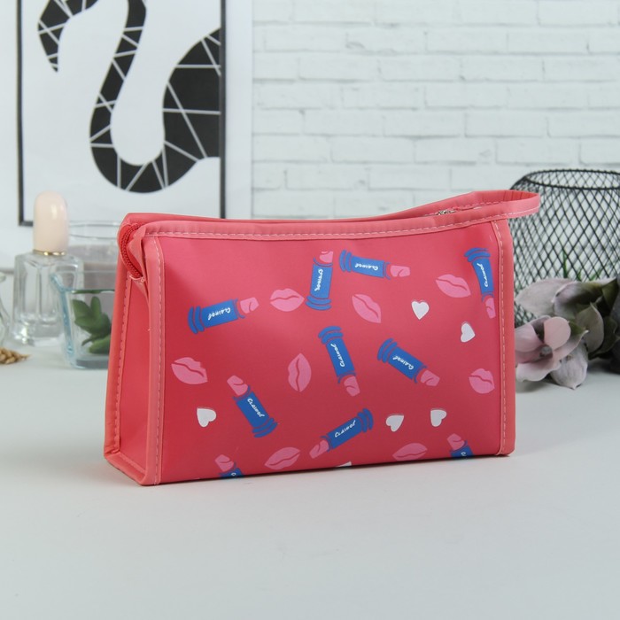Косметичка «Губки», отдел на молнии, цвет розовый