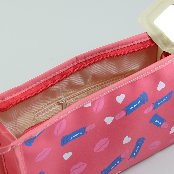 Косметичка «Губки», отдел на молнии, цвет розовый