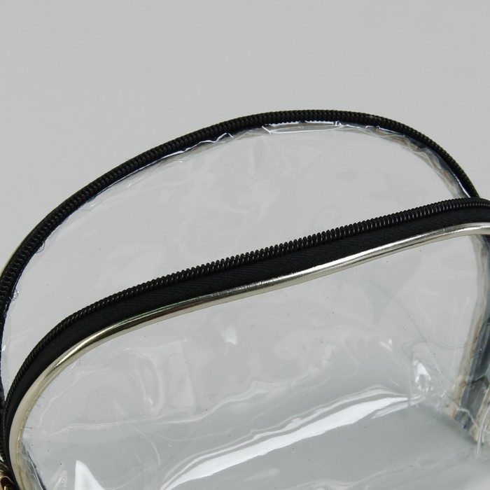 Косметички набор 2 в 1 «Блеск», отдел на молнии, с ручкой, цвет чёрный