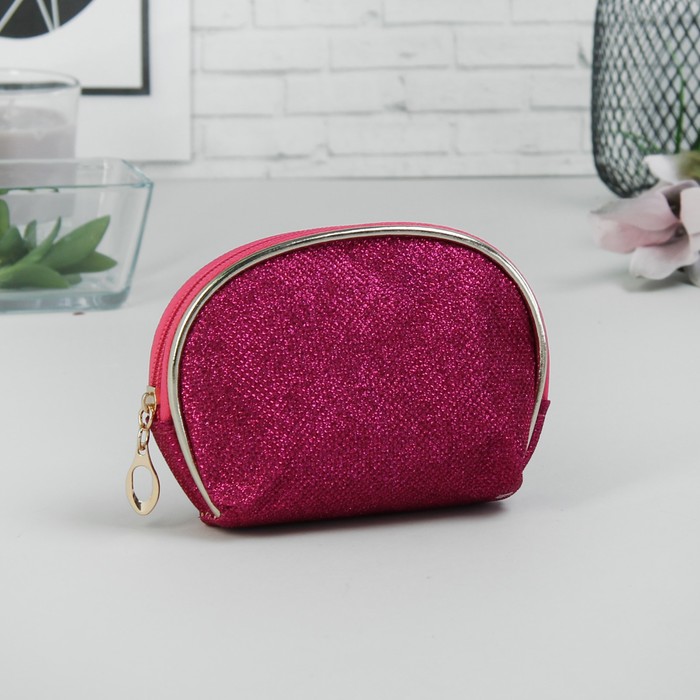 Косметички набор 2 в 1 «Блеск», отдел на молнии, с ручкой, цвет малиновый