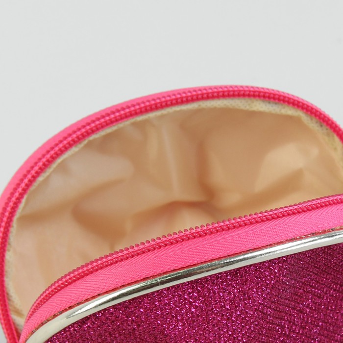 Косметички набор 2 в 1 «Блеск», отдел на молнии, с ручкой, цвет малиновый