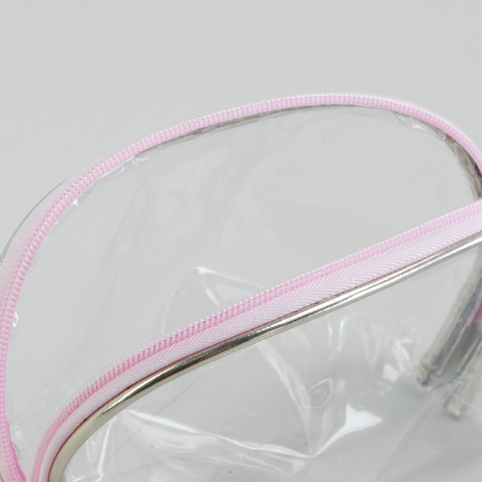 Косметички набор 2 в 1 «Блеск», отдел на молнии, с ручкой, цвет розовый