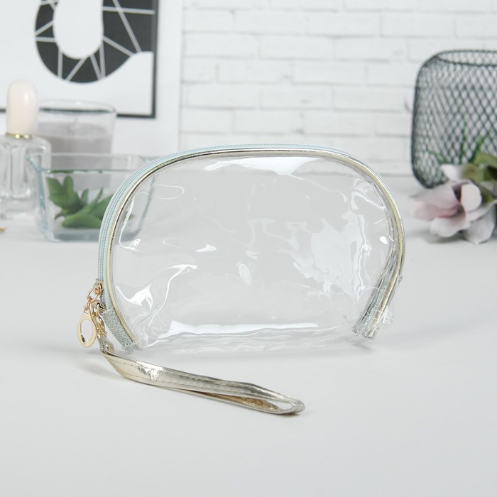 Косметички набор 2 в 1 «Блеск», отдел на молнии, с ручкой, цвет серебристый