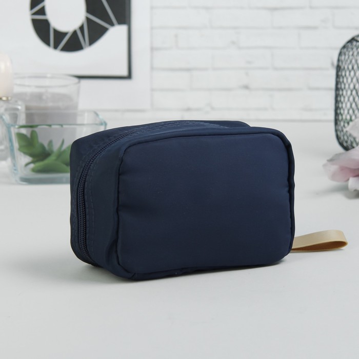 Косметичка дорожная, отдел на молнии, цвет синий