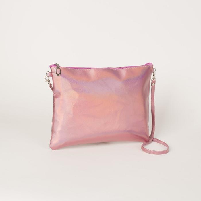 Сумка женская "Классика", отдел на молнии, длинный ремень, цвет розовый