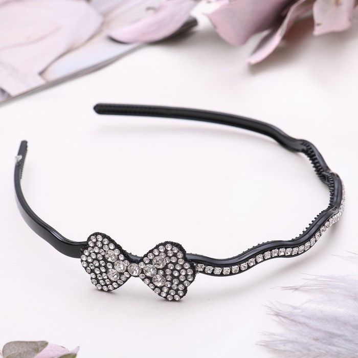 Ободок для волос "Сияние ночи" 0,5 см бантик