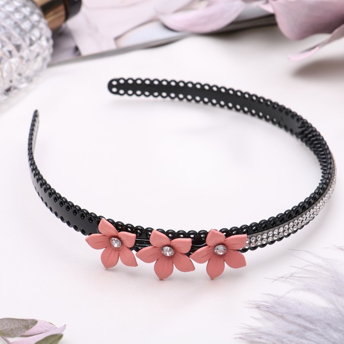 Ободок для волос "Сияние ночи" 1,2 см фиалки