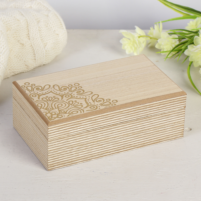 Шкатулка дерево "Мандала" 5,9х16,3х10 см