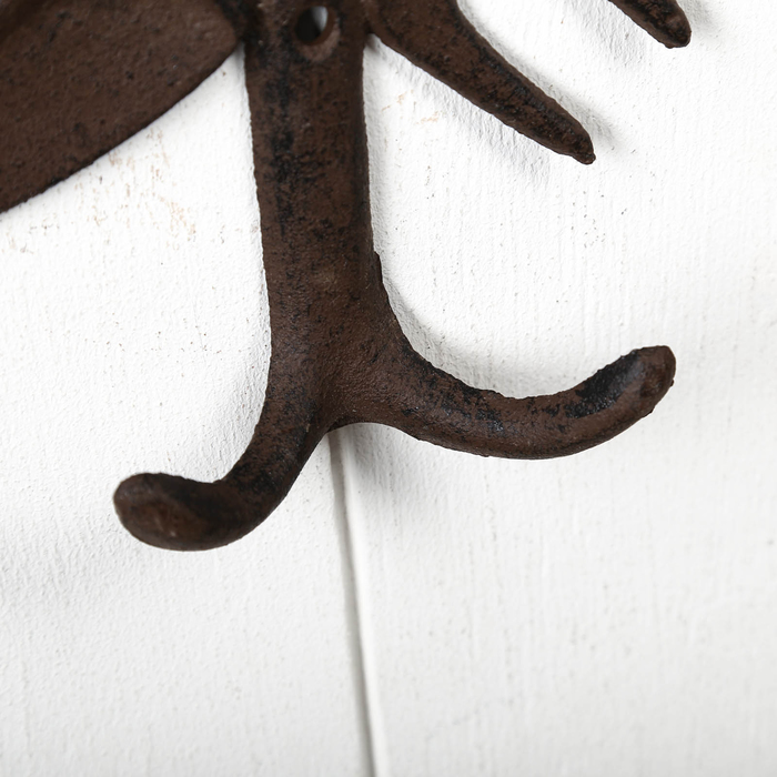 Крючок декоративный металл "Сад, огород: лопата и вилы" 18х13,5х2,5 см