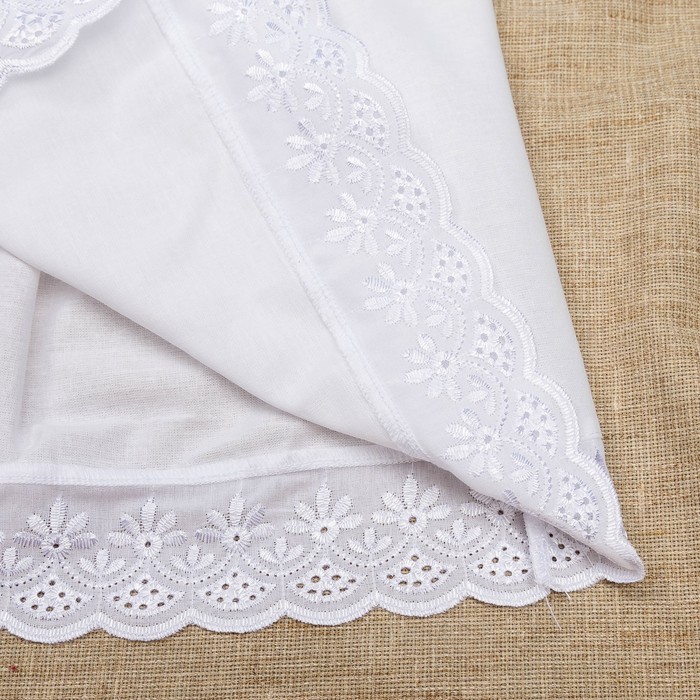 Платье крестильное, рост 62-68 см, цвет белый 2019_М