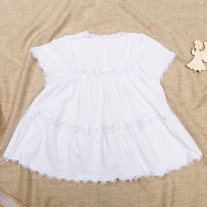 Платье крестильное, рост 62-68 см, цвет белый 2022_М