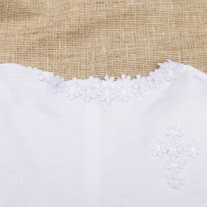 Платье крестильное, рост 62-68 см, цвет белый 2022_М