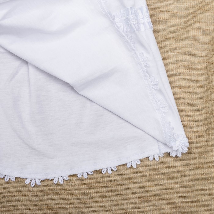 Платье крестильное +чепчик, рост 74-80 см, цвет белый 2022/1_М