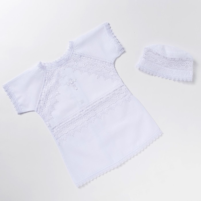 Комплект крестильный "Элит", рост 62-68 см, цвет белый 2030_М