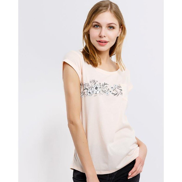 Футболка женская 791-0 (112321) цвет нежный розовый, р-р 52 (XXL)