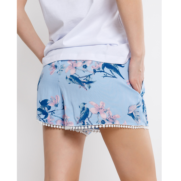 Шорты женские 2828-9 (132240) цвет голубой, р-р 46 (M)
