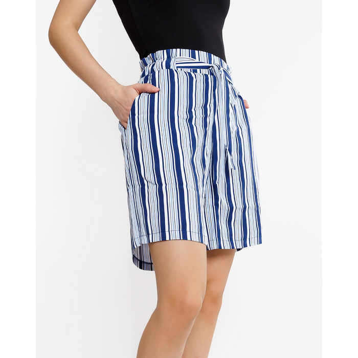 Шорты женские 2946-9 (132242) цвет синяя полоска, р-р 46 (M)
