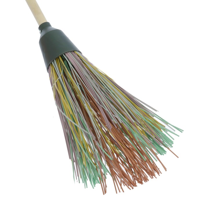 Метла бытовая круглая "Усиленная" (с черенком 5 фланца) 1 сорт
