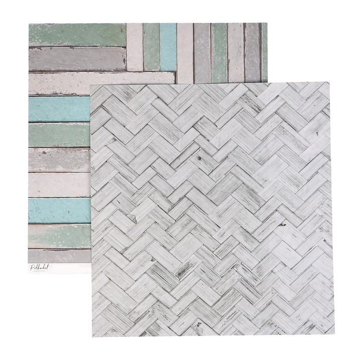 Бумага д/скрапбукинга двустор. "Текстура.Дачный домик" 30,5х30,5 см,плотность 190гр/м2