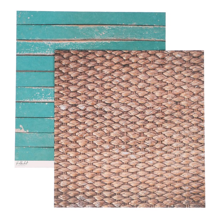 Бумага д/скрапбукинга двустор. "Текстура.Бирюзовый" 30,5х30,5 см, плотность 190гр/м2