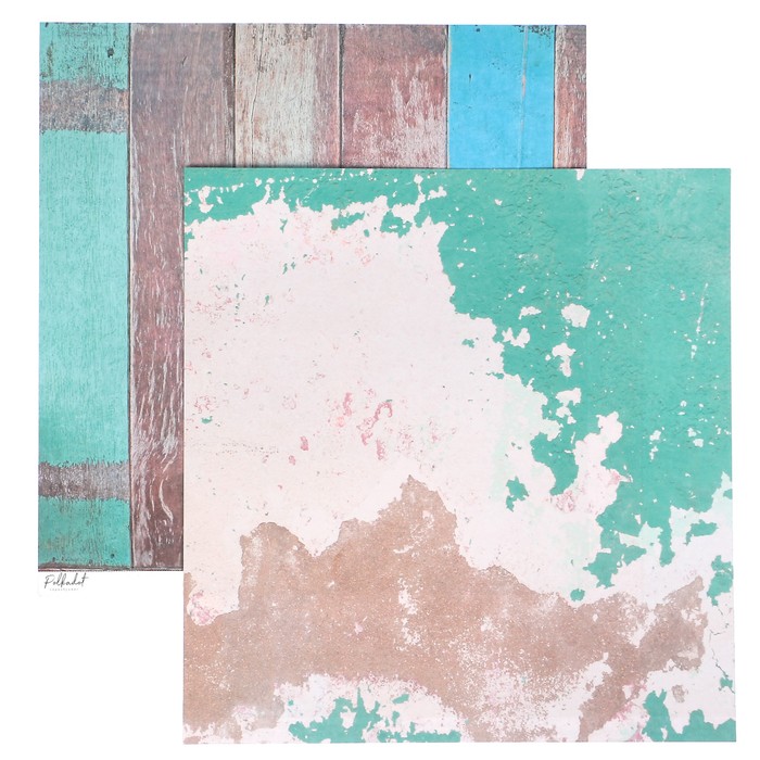 Бумага д/скрапбукинга двустор. "Текстура.Дубовая дверь" 30,5х30,5 см,плотность190гр/м2