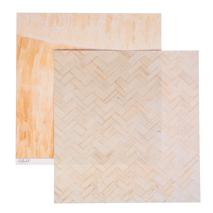 Бумага д/скрапбукинга двустор. "Текстура.Жёлтый мрамор" 30,5х30,5 см, плотность 190гр/м2