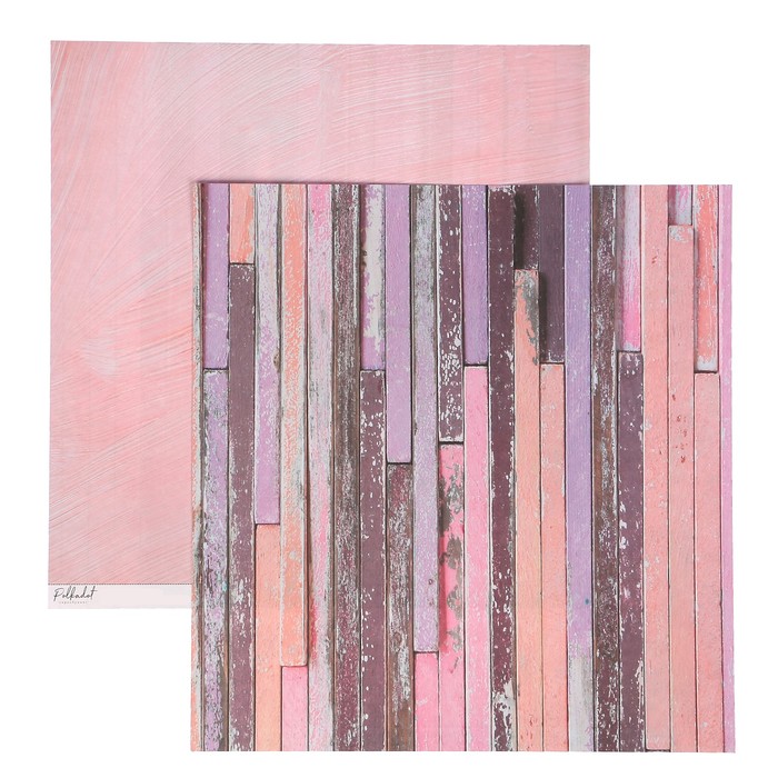 Бумага д/скрапбукинга двустор. "Текстура.Малиновый закат" 30,5х30,5 см,плотность 190гр/м2