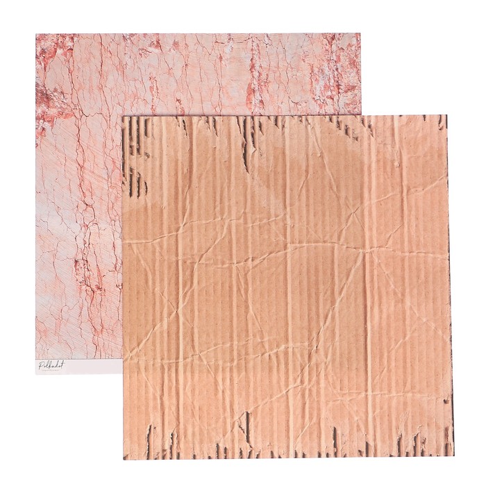 Бумага д/скрапбукинга двустор. "Текстура.Террактовый" 30,5х30,5 см,плотность 190гр/м2