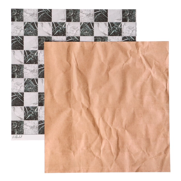 Бумага д/скрапбукинга двустор. "Текстура.Шахматы" 30,5х30,5 см, плотность 190гр/м2