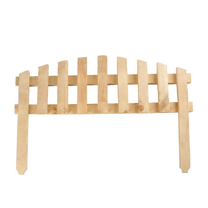 Ограждение декоративное, 50 х 75 см, 1 секция, дерево, «Волна верхняя»