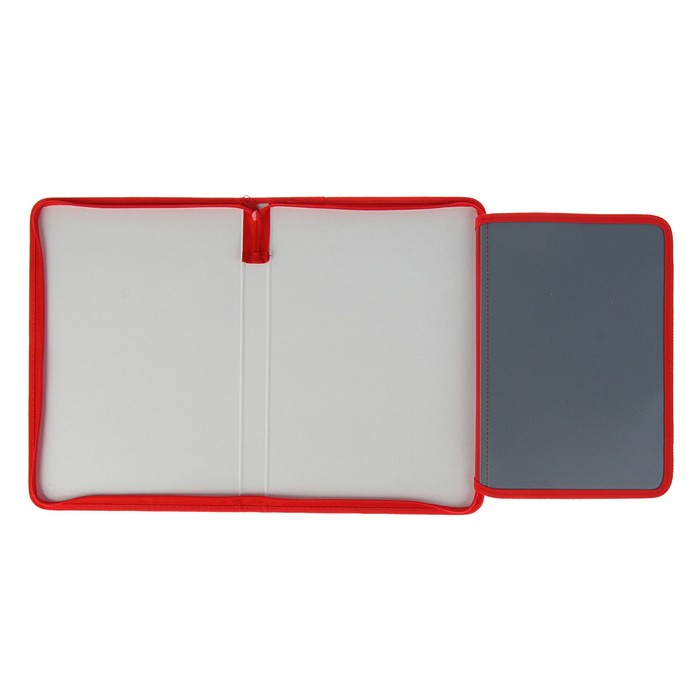 Папка для тетрадей А4, молния вокруг, пластиковая «ЧМ по футболу 2018. Талисман», красный