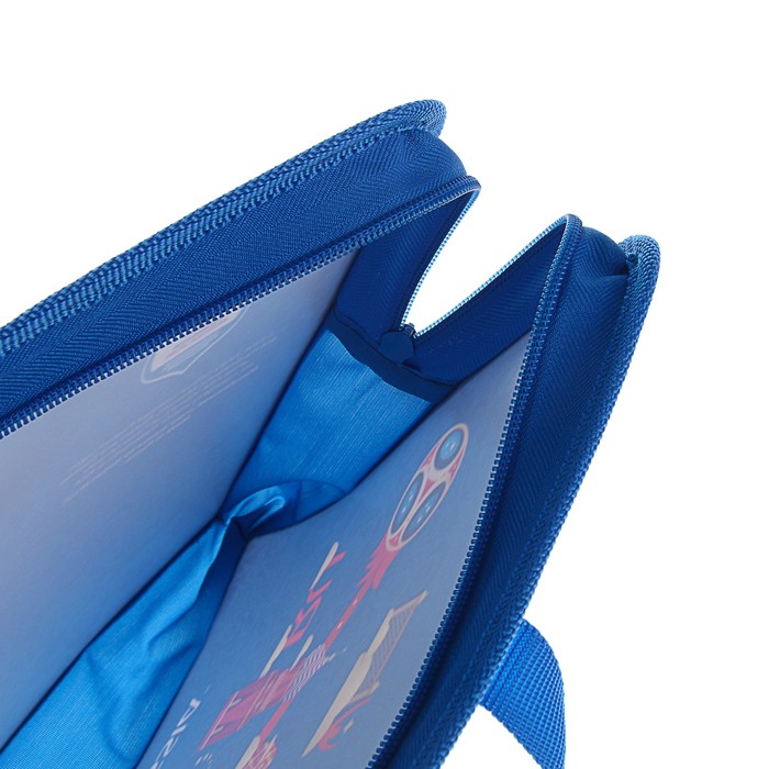 Папка с ручками пластиковая А4, 45 мм 340 х 245, «ЧМ по футболу 2018»