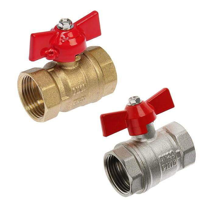 Кран шаровой "СТМ" Оптима, внутренняя/внутренняя резьба 3/4", бабочка