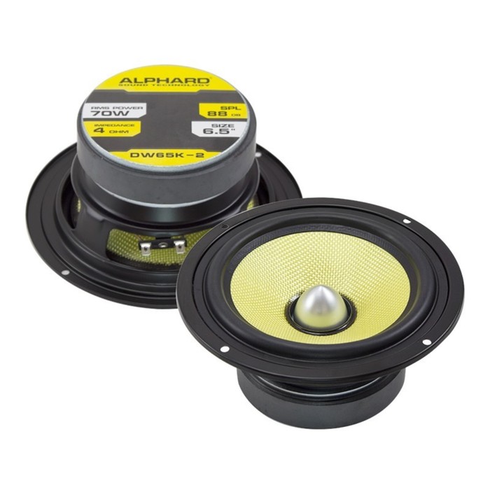 Акустическая система Alphard DW 65K2, 4 Ом, 16.5 см, 140 Вт, набор 2 шт