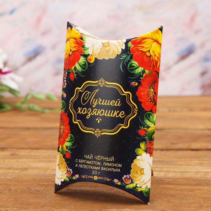 Набор: подстаканник со стаканом, чай чёрный "Любимой свекрови"