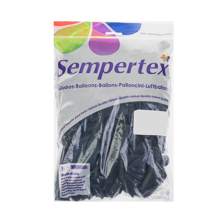 Шар латексный 12", метал, набор 100 шт., цвет графит 578