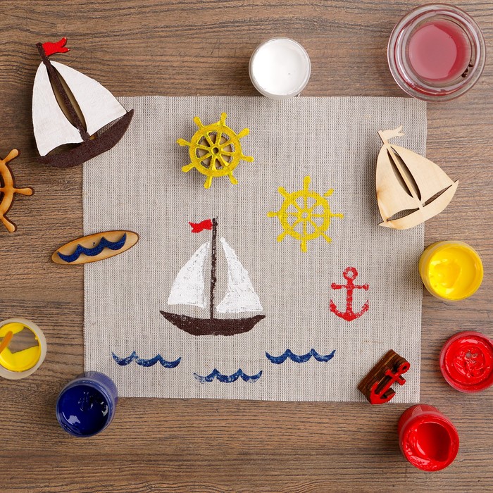 Набор штампов «Лесные зверята» №13, 8 фигурок, салфетка, инструкция