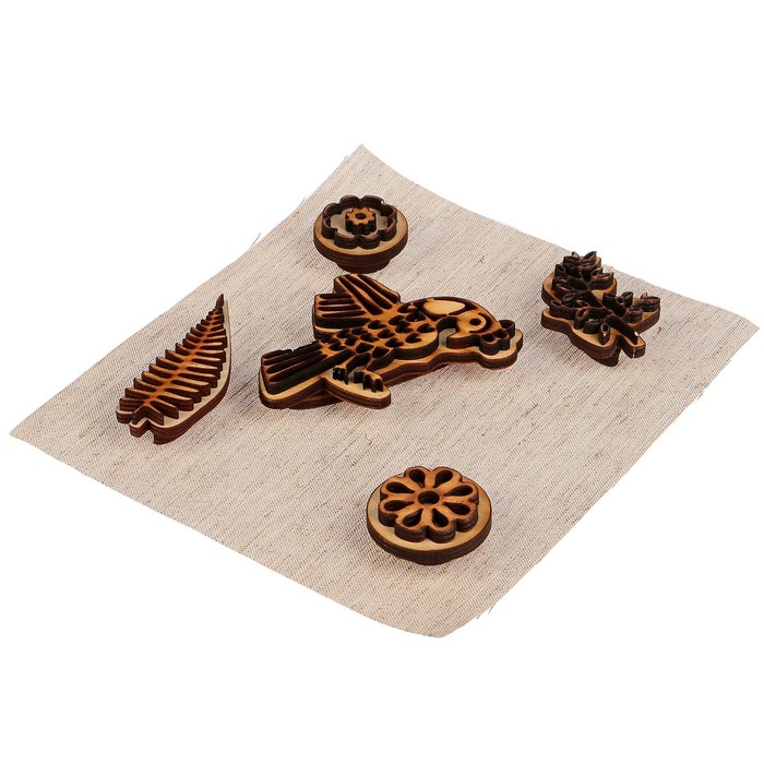 Набор штампов «Птица» №25, 5 фигурок, салфетка, инструкция