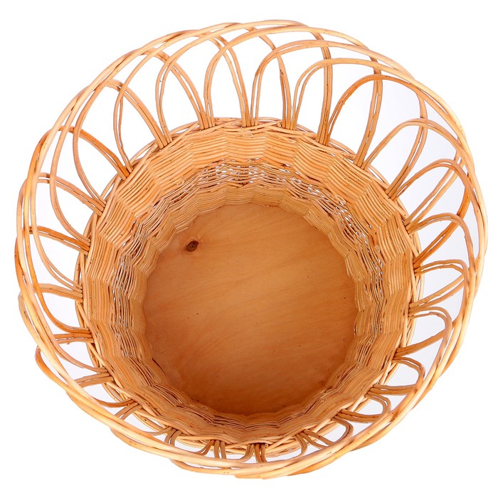 Корзина - подставка торговая, напольная, Dдно:33, Dверх: 40, H=55/30/85 см, цельная лоза