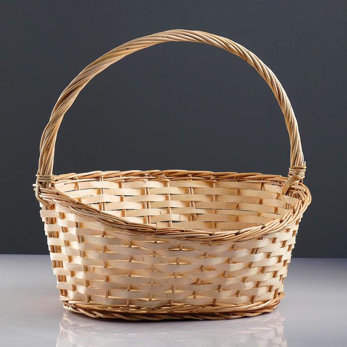 

Корзина «Новая», дно:34×24 см, верх:43×37 см, H=14/19/41 см, ручное плетение, шпон, лоза