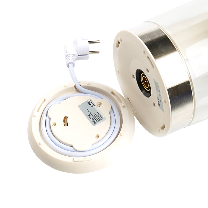 Чайник электрический GELBERK GL-404, 1.8 л, 1500 Вт, стекло, белый