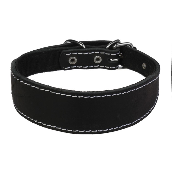 Ошейник кожаный для левретки, таксы с синтепоном, 32-41 х 3,5/2 см, микс