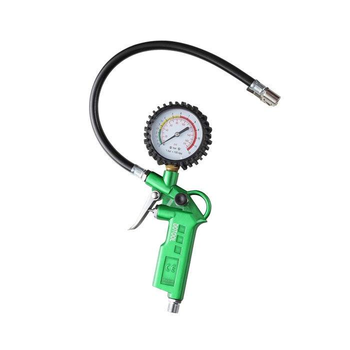 Пистолет для подкачки шин EDON RP 8037-2, с манометром, 1/4", 0-10 бар