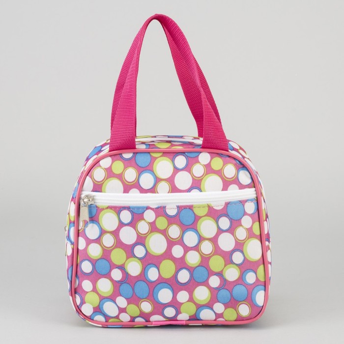 Сумка детская «Горох», отдел на молнии, наружный карман, цвет розовый