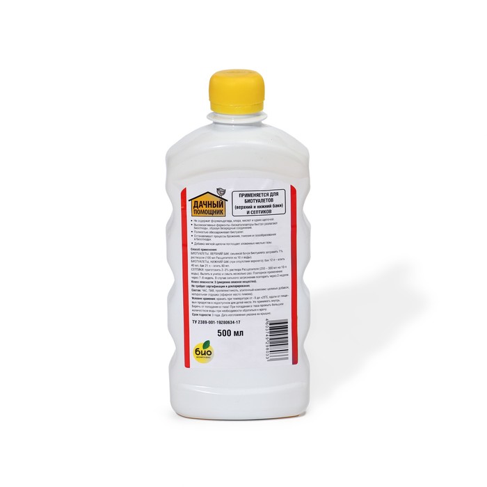 Жидкость для биотуалета «Дачный помощник», универсальная, 0.5 л, расщепитель